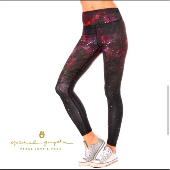 EUC  Spiritual Gangster Galaxy Legging medium - Picture 1 of 5